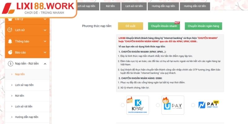 Nạp Tiền Lixi88 – Hướng Dẫn Cập Nhật Số Dư Nhanh Chóng 1 Điều kiện cần thiết trước khi nạp tiền Lixi88