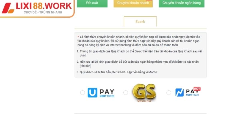 Nạp Tiền Lixi88 – Hướng Dẫn Cập Nhật Số Dư Nhanh Chóng 2 Hướng dẫn nạp số dư qua các phương thức phổ biến